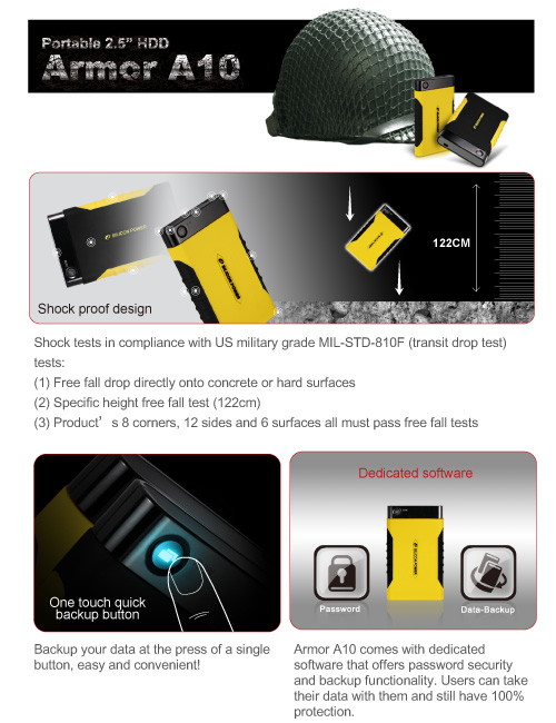 Silicon Power External Hard Drive Armor A10