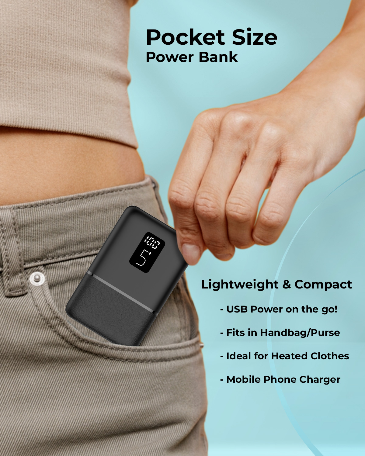 Vida IT vPow Power Bank for heated vest, mobile phone, tablet PC portable charger battery pack